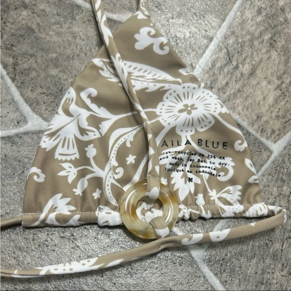 Alia Blue Tangiers Botanica Bikini Top M - Picture 5 of 7